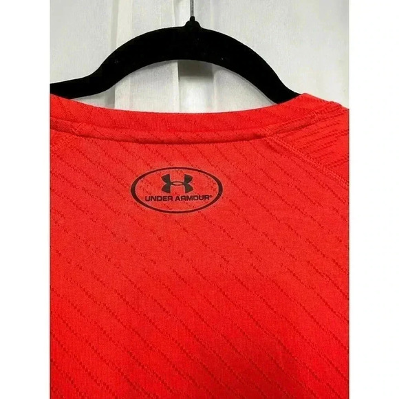 Under Armour Men's 2XL Orange / Red Short Sleeve Lightweight Stripe T-Shirt Plus - Picture 5 of 8